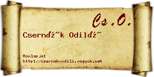 Csernák Odiló névjegykártya